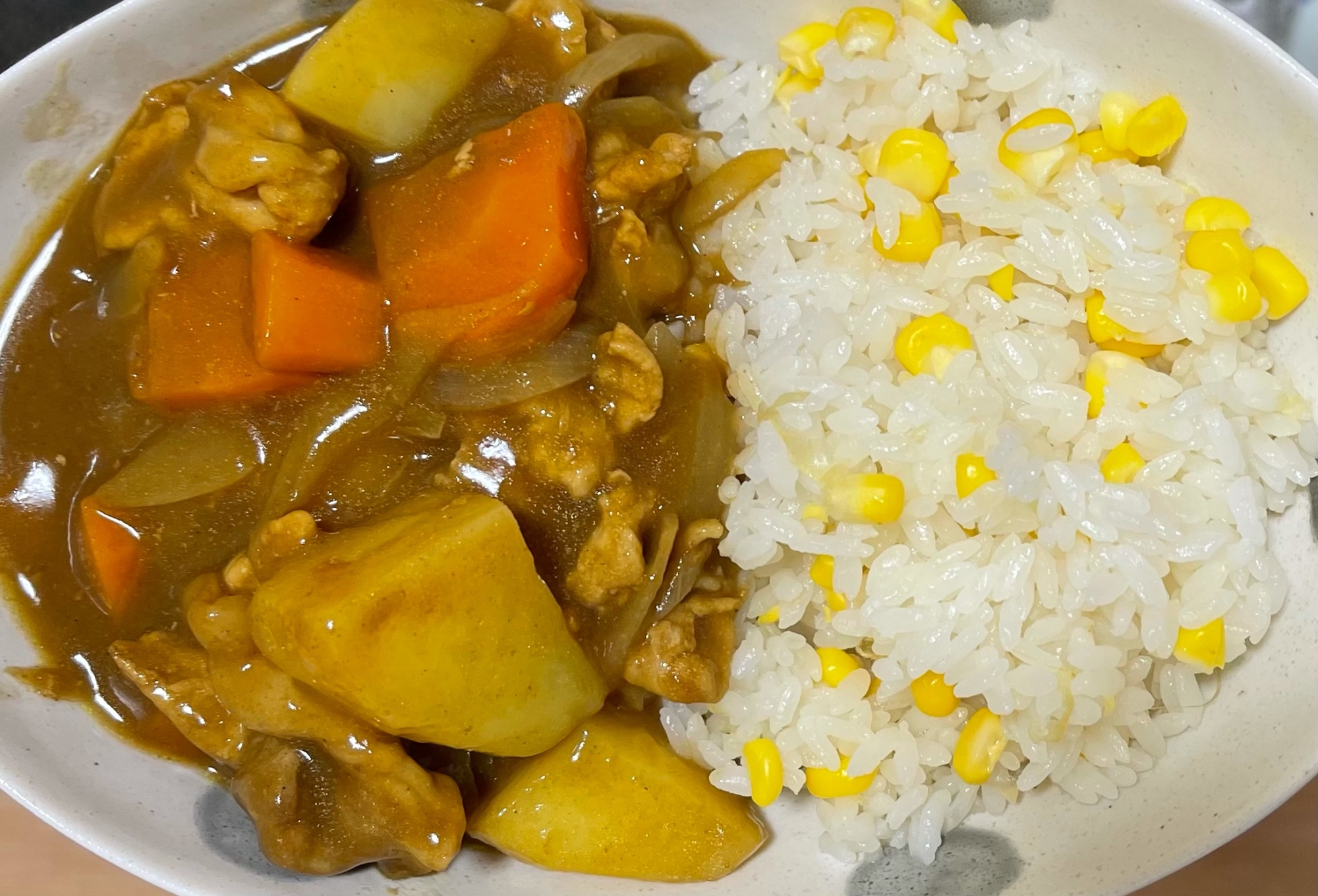 トウモロコシご飯カレー☆