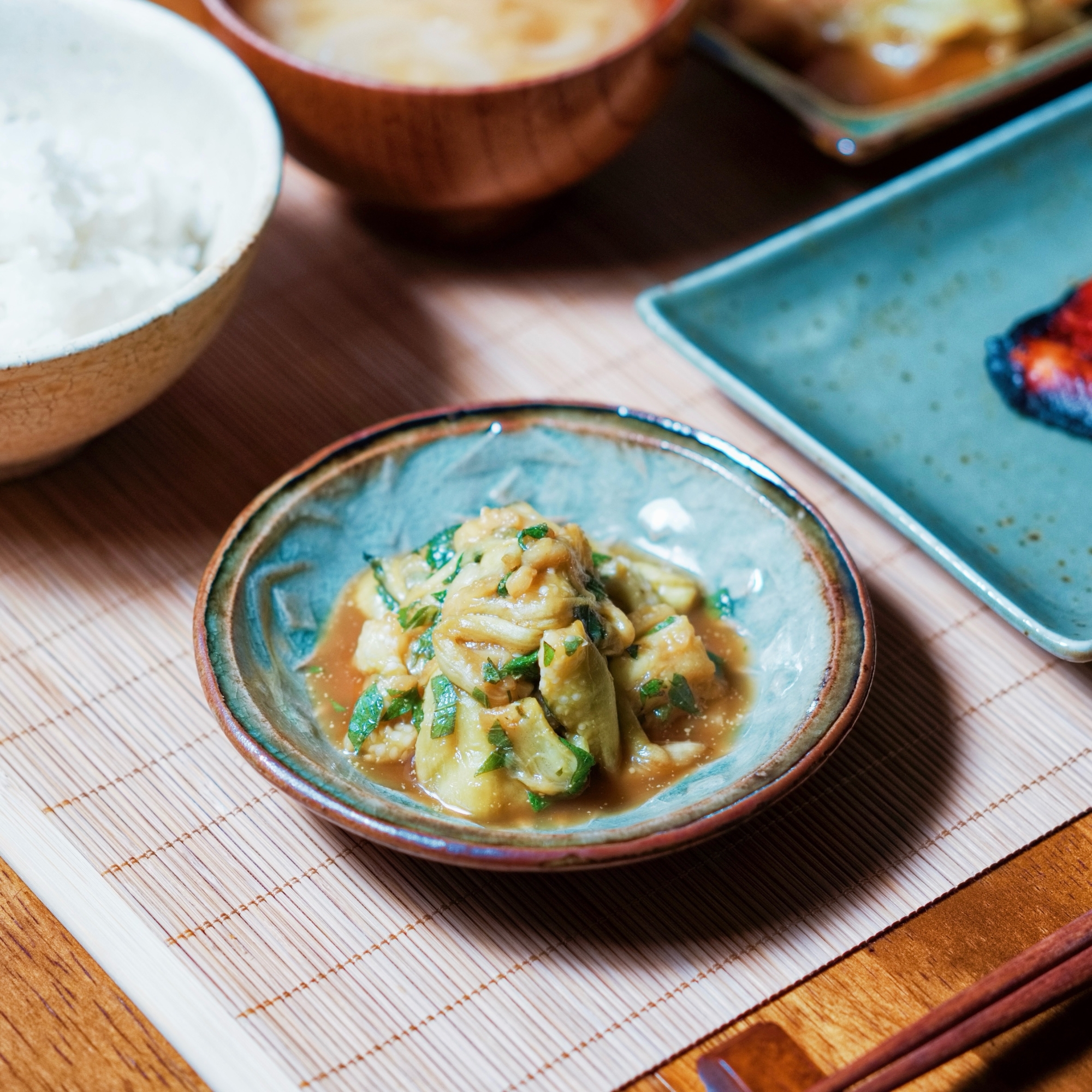 レンジで！なすのからし酢じょうゆあえ【和食・副菜】