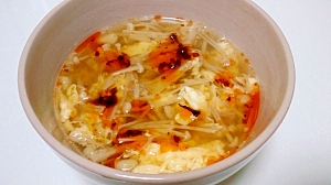 えのきのピリ辛中華スープ