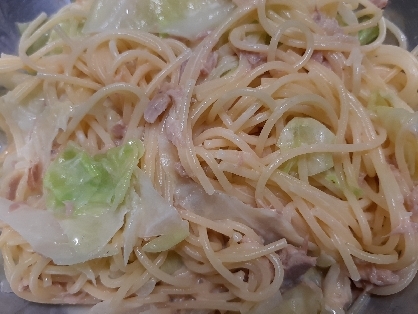 キャベツとツナの味噌マヨパスタ