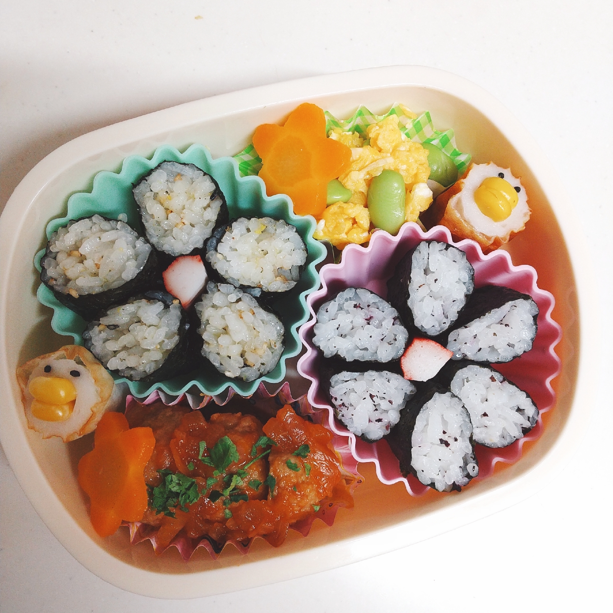 不器用さんでも簡単 お花のり巻きのお弁当 レシピ 作り方 By なおのり 楽天レシピ 不器用さんでも簡単 お花のり巻きのお弁当 レシピ 作り方 By なおのり 楽天レシピ