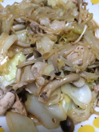 キャベツと豚肉の焼肉のタレ炒め
