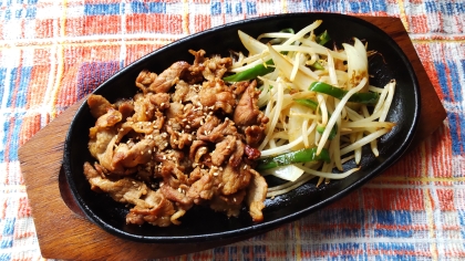 もやしと玉ねぎの肉炒め