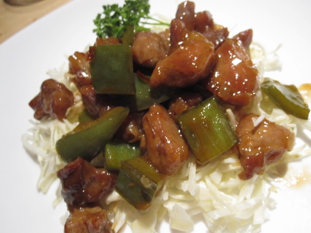 豚肉とピーマンの甘酢炒め