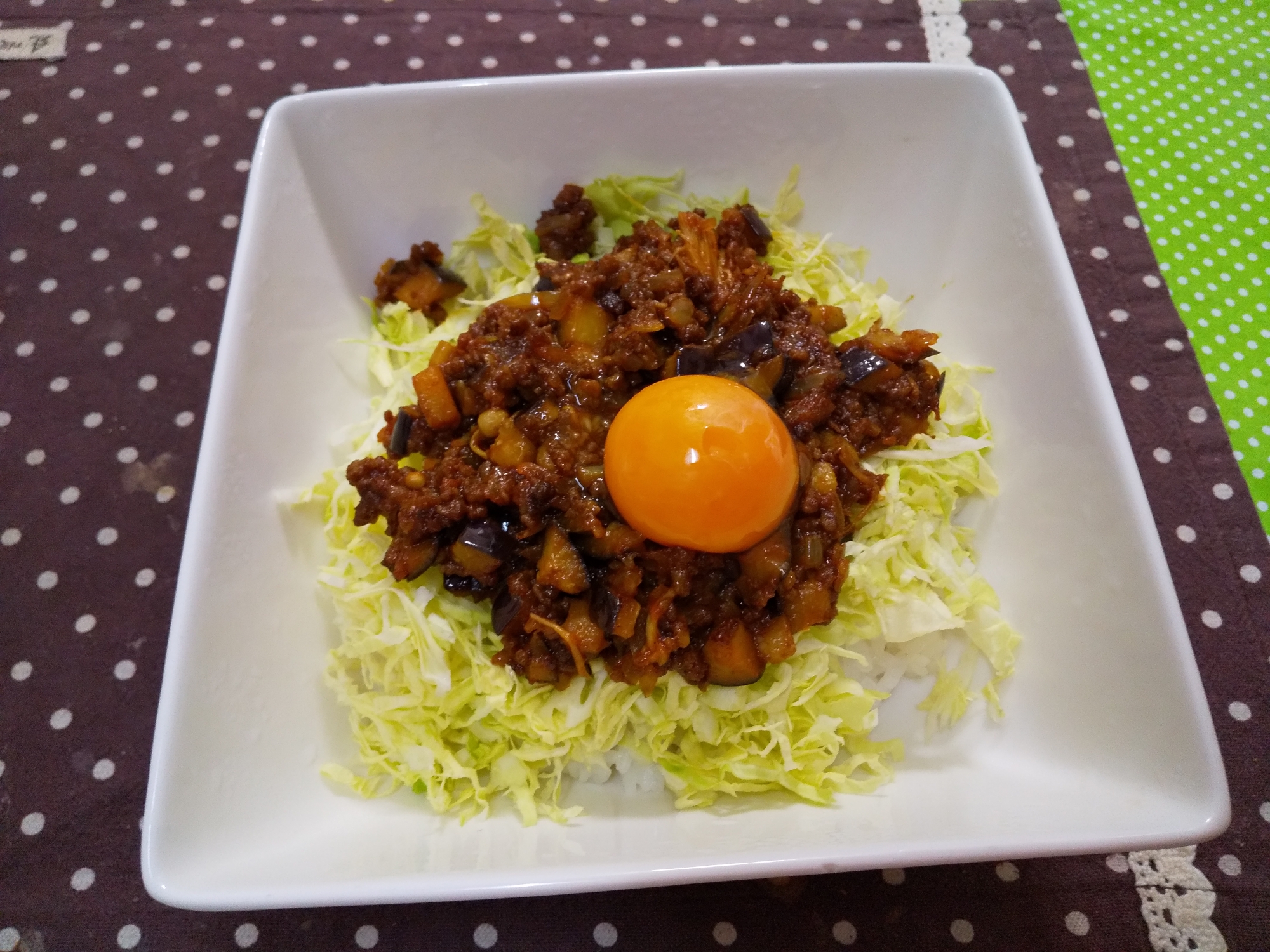 茄子のキーマカレー