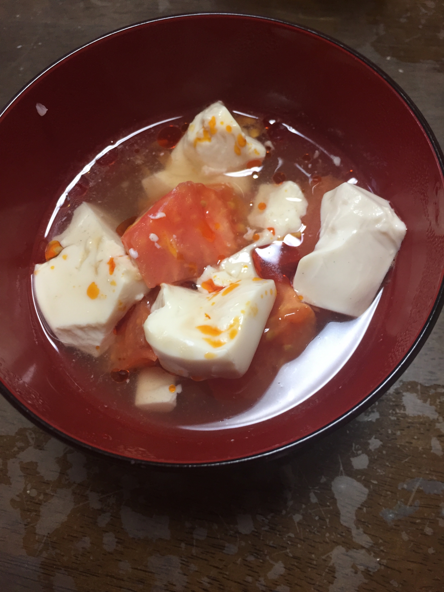 トマトとくずし豆腐のサンラータン