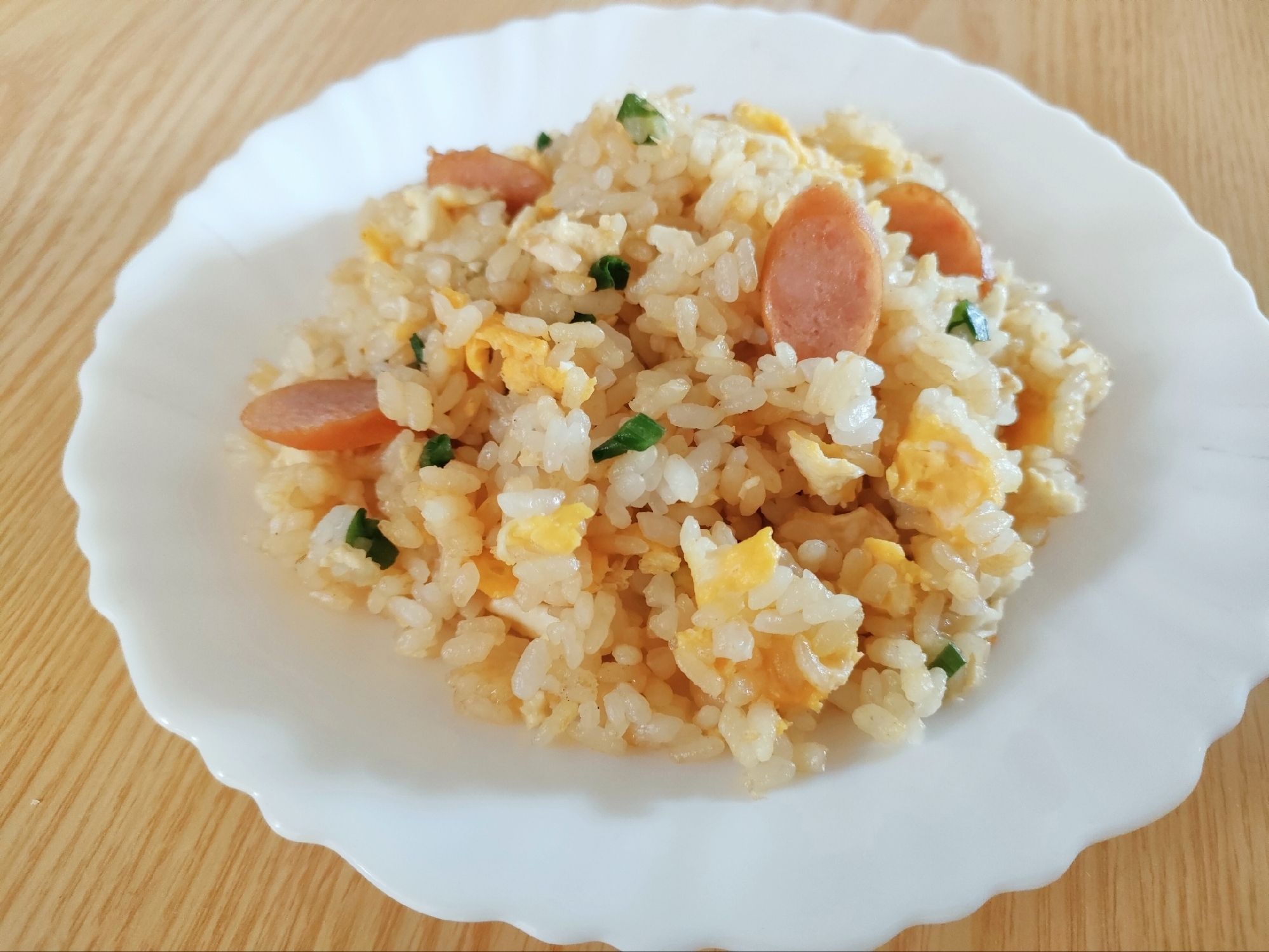 ウインナーと小ねぎの卵炒飯