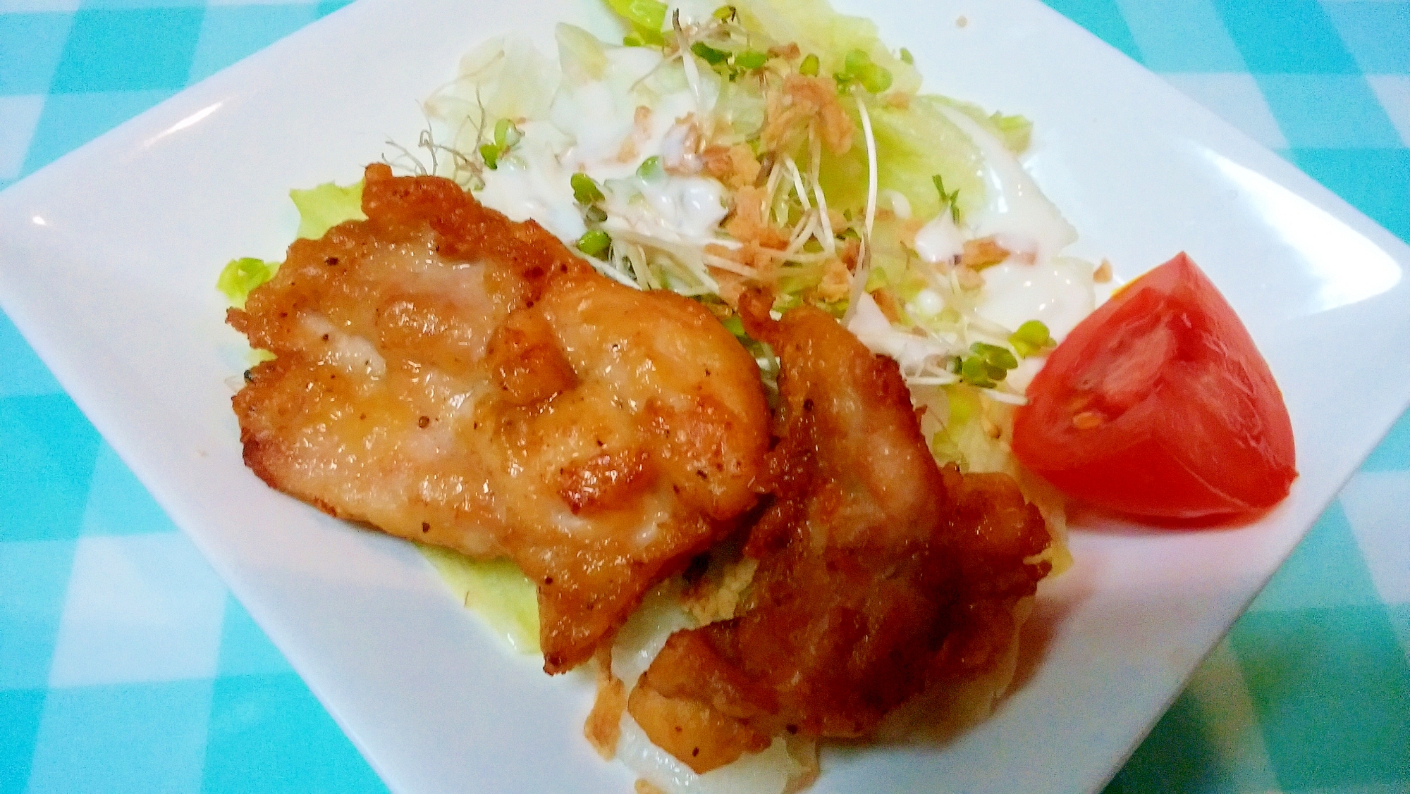 簡単おかず 鶏もも肉でとり天サラダ レシピ 作り方 By Ponta634 楽天レシピ