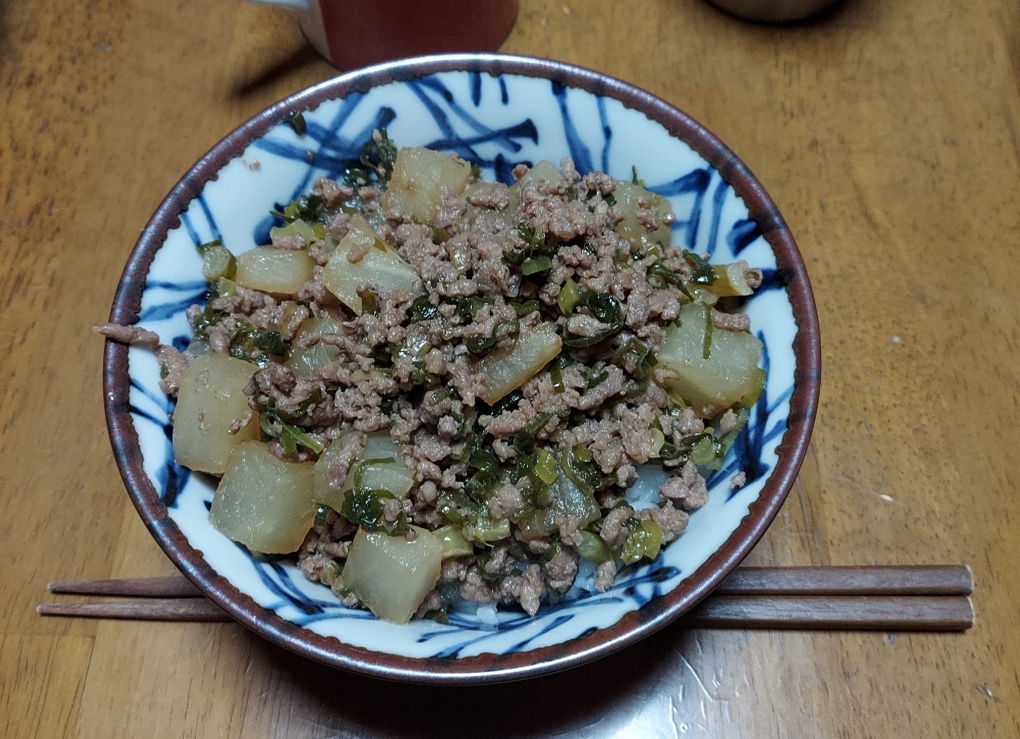 大根ひき肉どんぶり