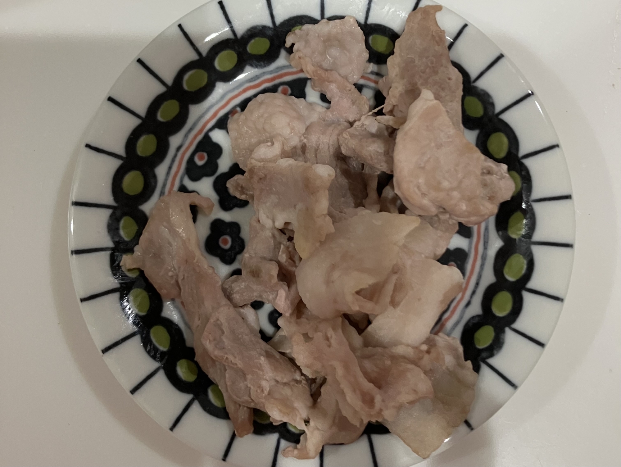 ニンニクひたした、豚肉炒め