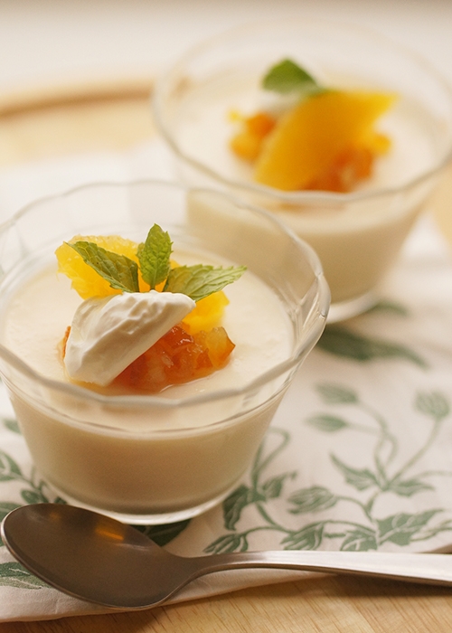 茜丸のあんこで作る「夏みかんババロア」