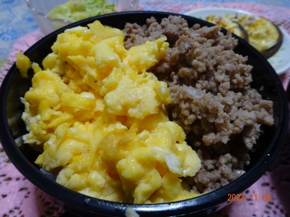 お弁当の定番！『二色そぼろ丼』