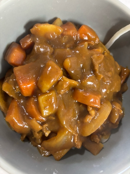 昨日のカレーで作りました！