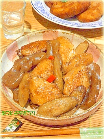 ☆★鶏手羽中と牛蒡の炒め煮♪★☆