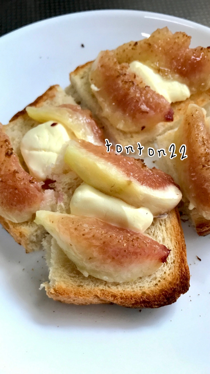 イチジクとクリームチーズトースト レシピ 作り方 By Tonton22 楽天レシピ