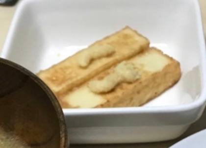 白だししょうがの厚揚げ豆腐ステーキ