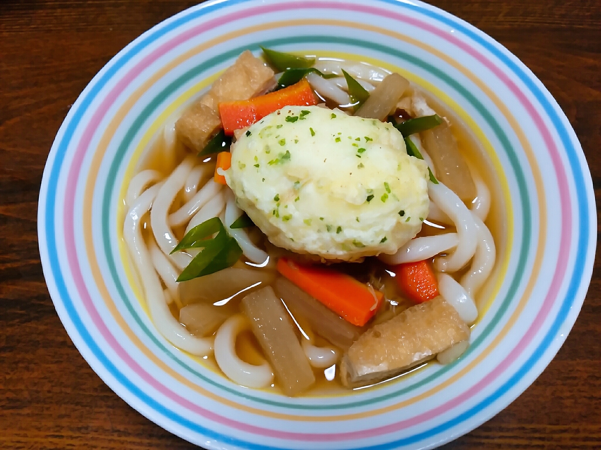 大根と半熟卵天のうどん