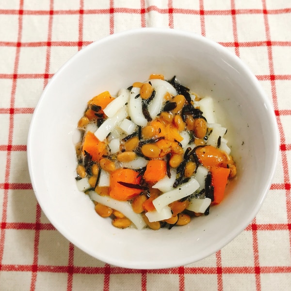 離乳食完了期 ひじきと納豆の和風うどん レシピ 作り方 By Cocopoteito 楽天レシピ 離乳食完了期 ひじきと納豆の和風うどん レシピ 作り方 By Cocopoteito 楽天レシピ