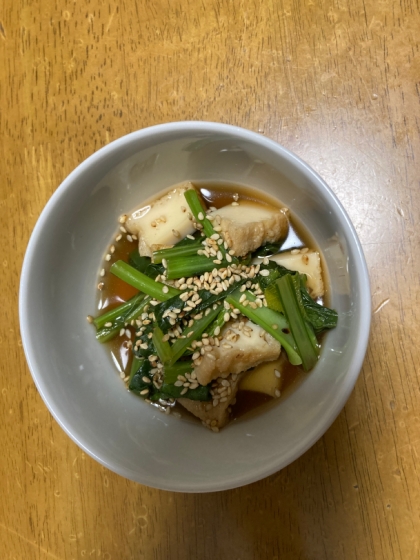 いただきものの小松菜で簡単で美味しくできました。