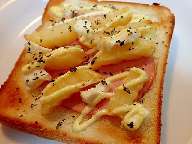 ハムとフライドポテトとクリームチーズのトースト レシピ 作り方 By ぷ みぃまま 楽天レシピ ハムとフライドポテトとクリームチーズのトースト レシピ 作り方 By ぷ みぃまま 楽天レシピ