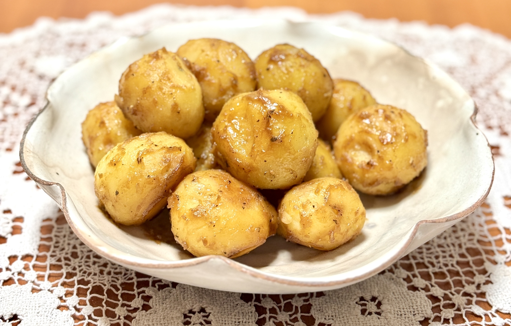 作り置きの麺つゆでꈍ◡ꈍじゃがいもの☆煮っ転がし