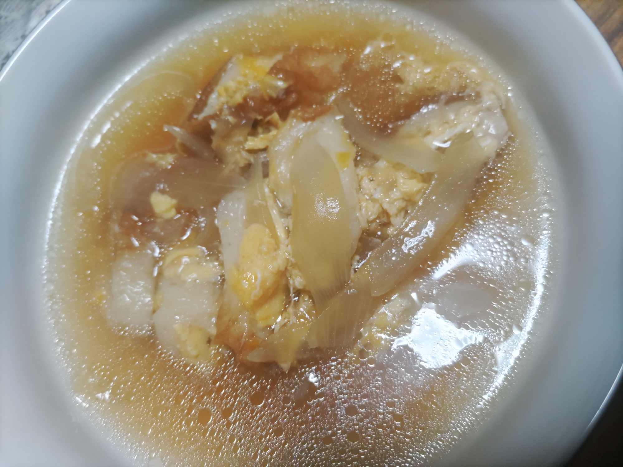 ちくわと玉ねぎと卵の煮物