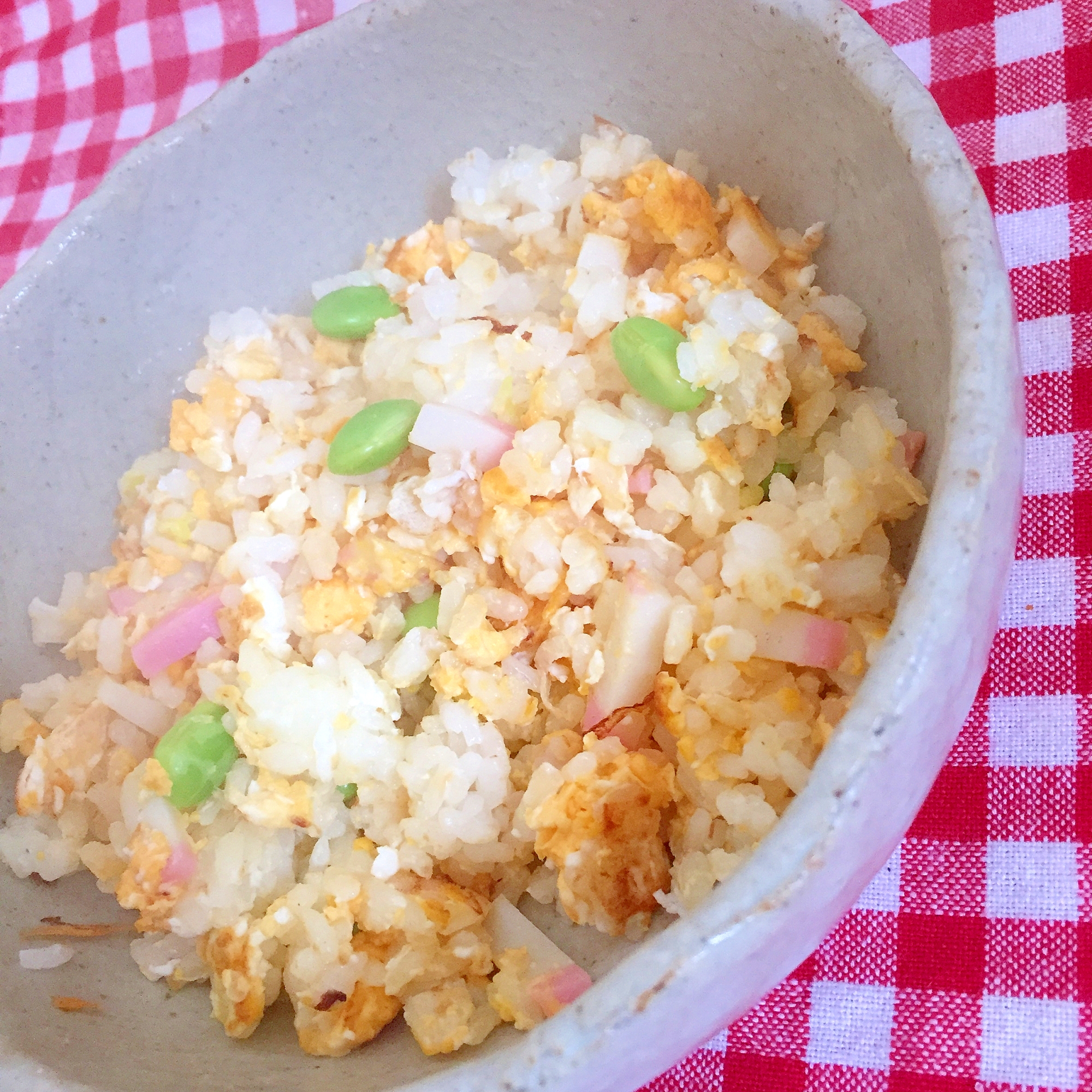 かまぼこと枝豆のチャーハン☆