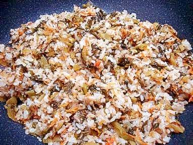 人参入りゴマ高菜チャーハン レシピ・作り方 by ぴさきのマリ