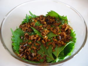大葉甘辛にんにく醤油