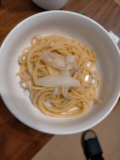 しらすと玉ねぎパスタ