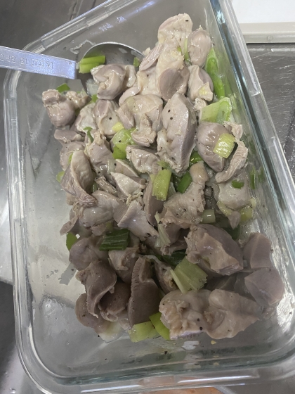砂肝のねぎ塩レモン和え✿