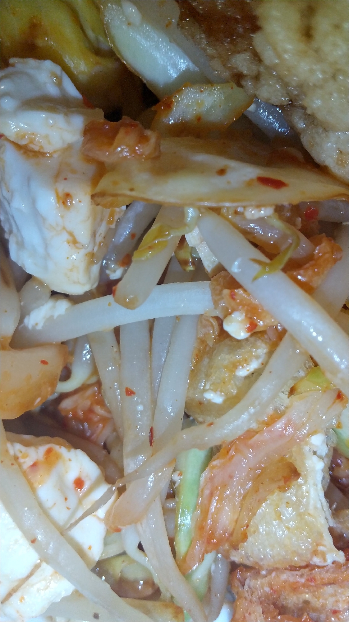 キムチ豆腐炒め