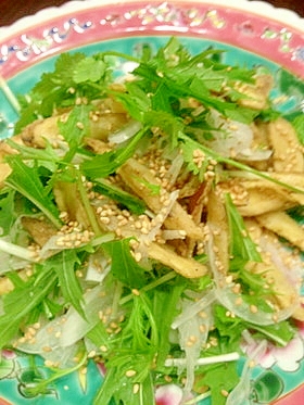 揚げごぼうと水菜のアジアンサラダ レシピ 作り方 By Liarra 楽天レシピ