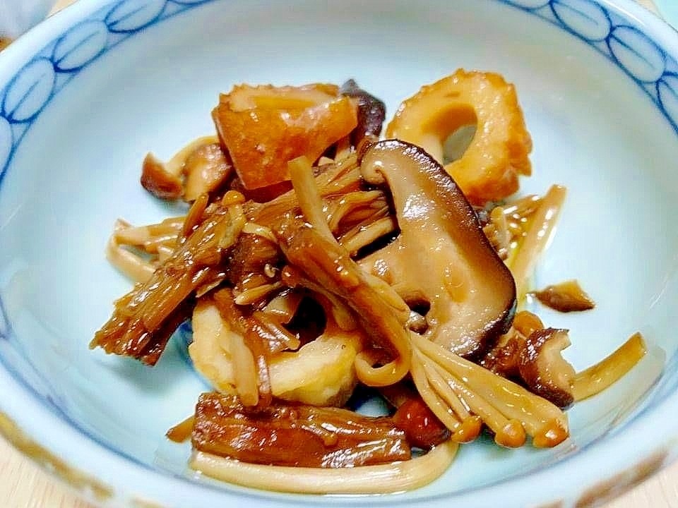 茶えのき茸と椎茸とちくわの佃煮