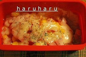レンジで簡単 餅のコーンベーコンチーズ焼き レシピ 作り方 By りなすうはる 楽天レシピ