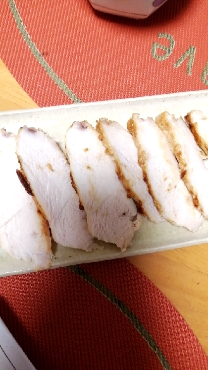 気になっていて、作ってみました(^^)
胸肉がとても柔らかくて美味しかったです!
また、作らせて頂きます(^^)