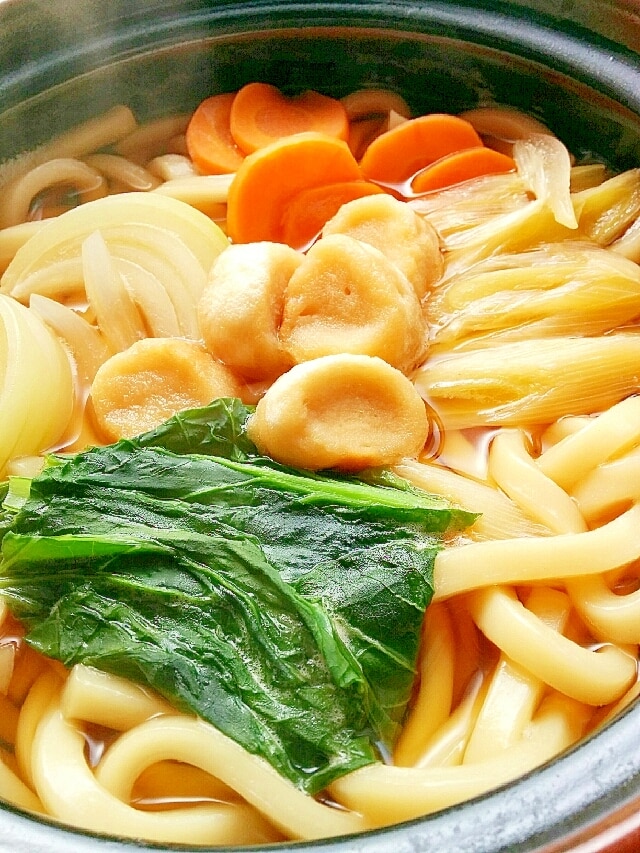 卵＆肉なしょ♪簡単⭐熱々鍋焼きうどん レシピ・作り方 by キャロット