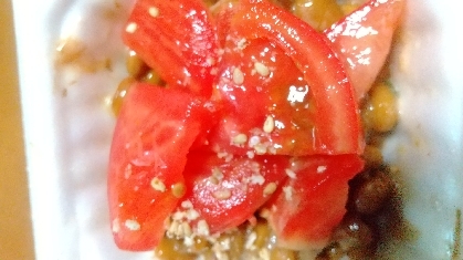 トマトがジューシーで美味しかったです。
簡単美味しい納豆レシピに感謝します。