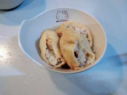 カニカマ豆腐の袋煮♪