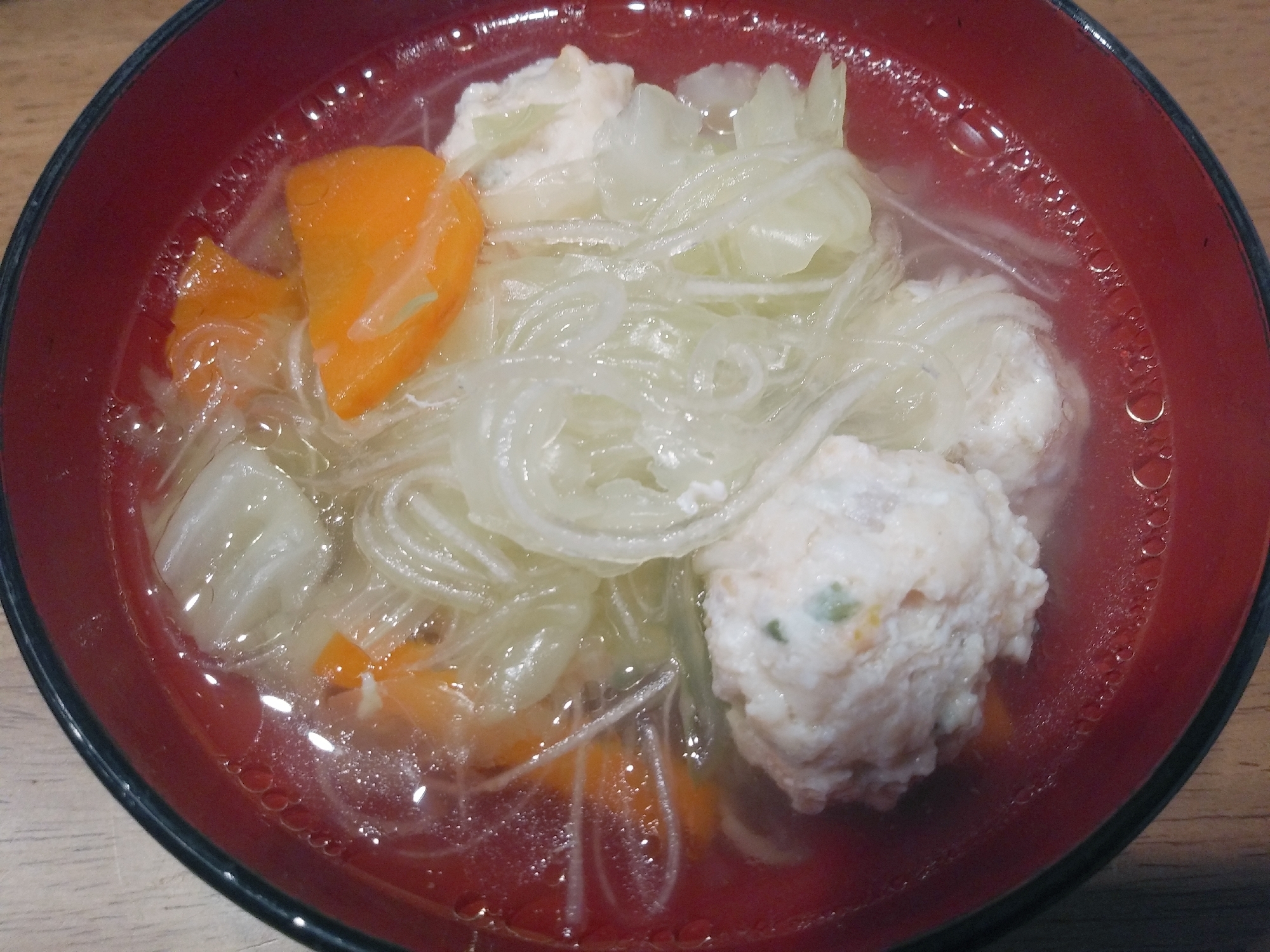 肉団子と野菜の春雨スープ☆