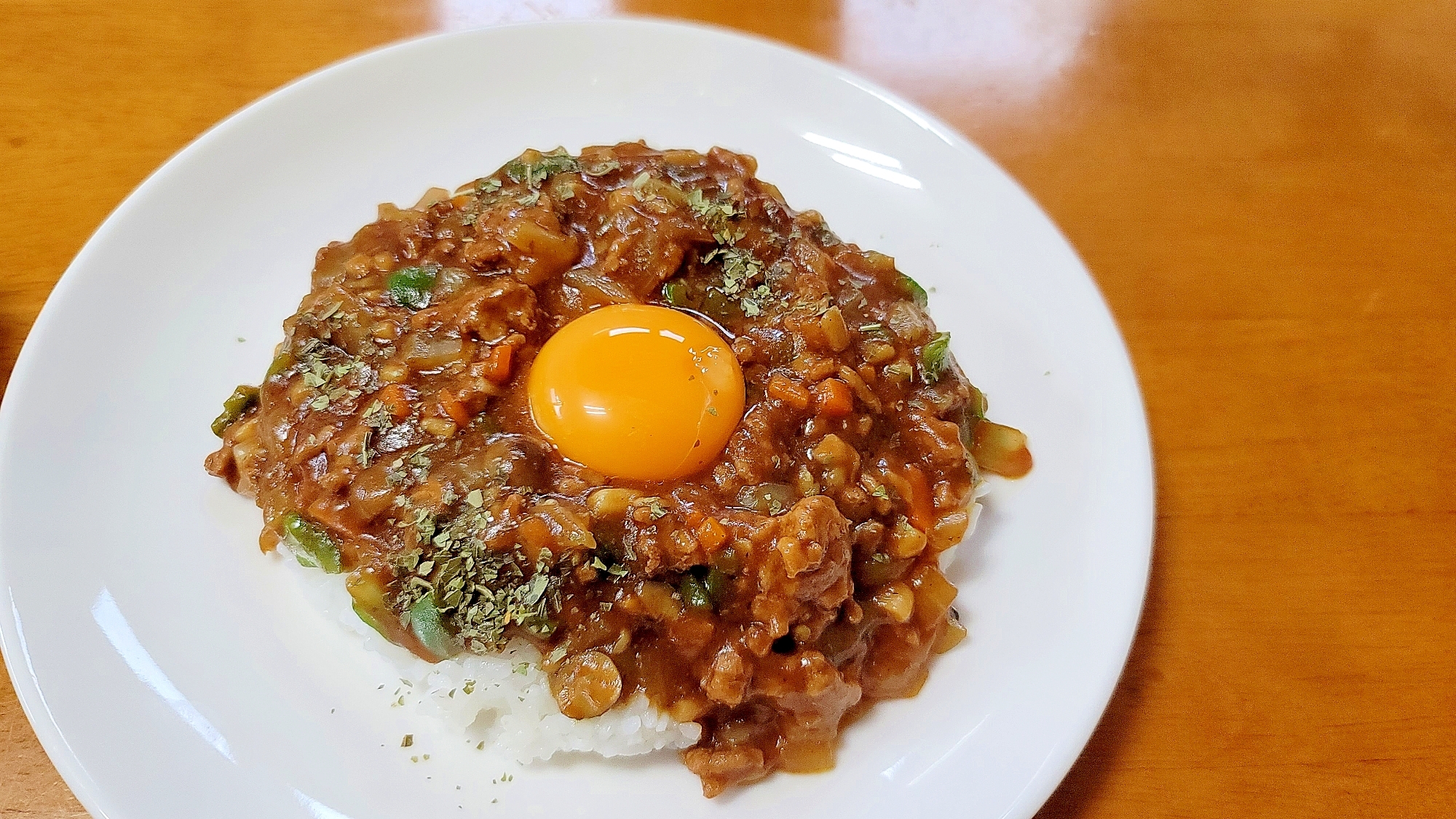 簡単！ルーと中濃ソースで、野菜たっぷりキーマカレー