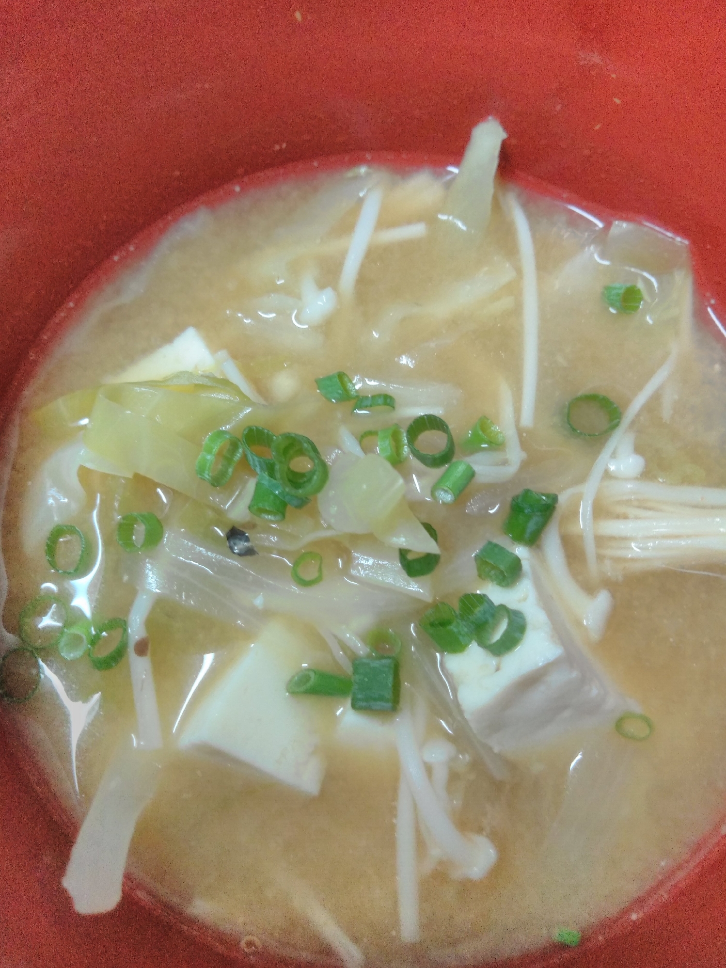 鯖味噌缶の残り汁で！コクウマ味噌汁