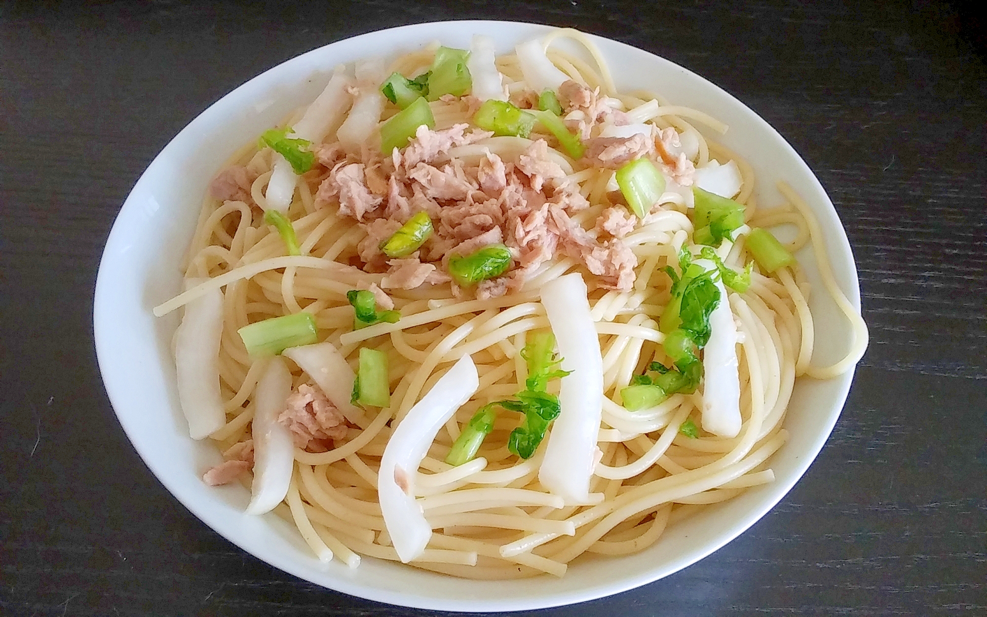 大根つなスパゲッティー