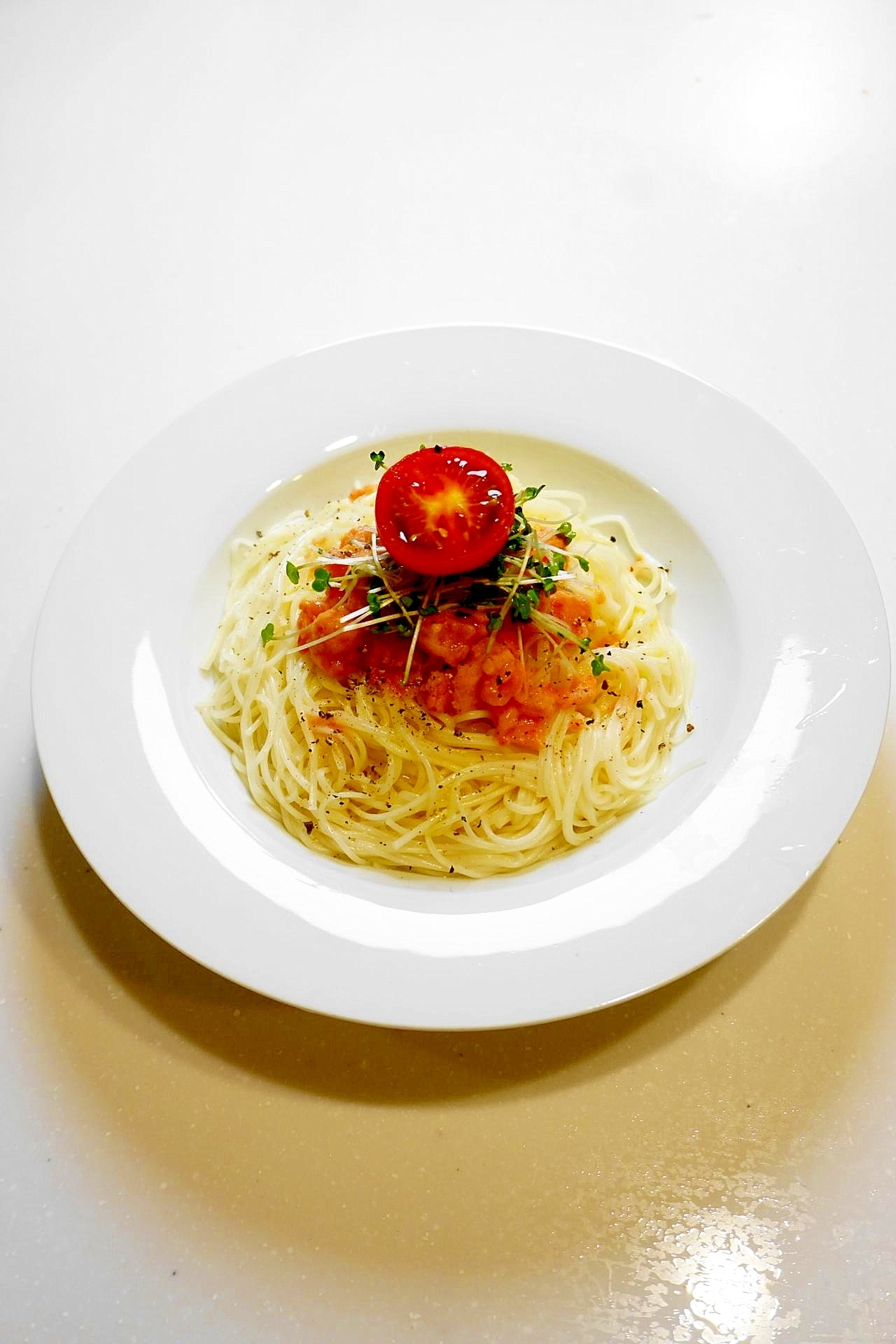 冷凍トマトで作る！シャリキントマトおろし素麺