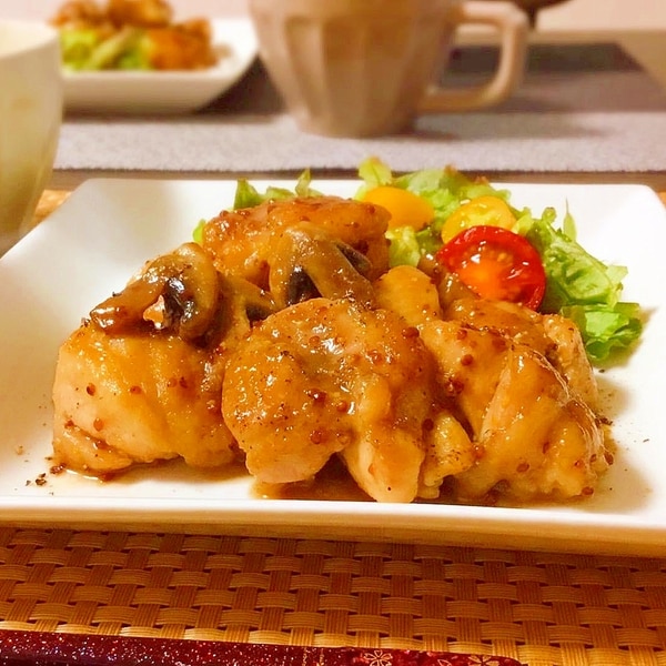 鶏肉とマッシュルームのバルサミコマスタードソテー レシピ 作り方 By Mint食堂 楽天レシピ 鶏肉とマッシュルームのバルサミコマスタードソテー レシピ 作り方 By Mint食堂 楽天レシピ