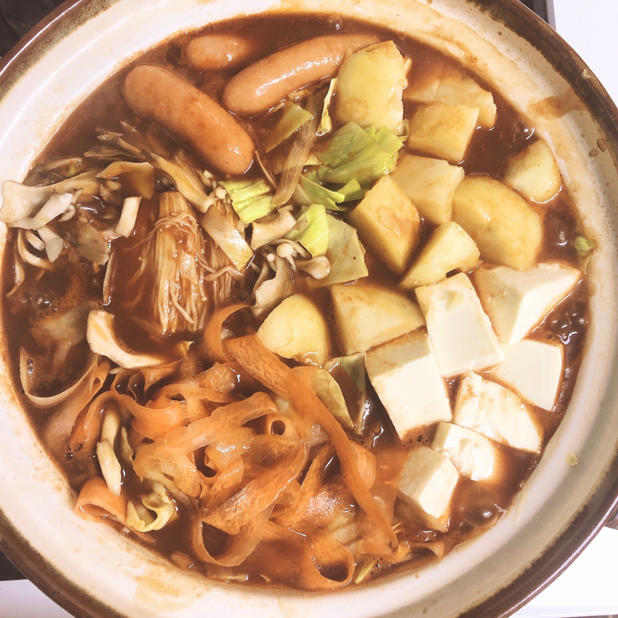 トマトカレー鍋♪野菜がとれてヘルシー♪