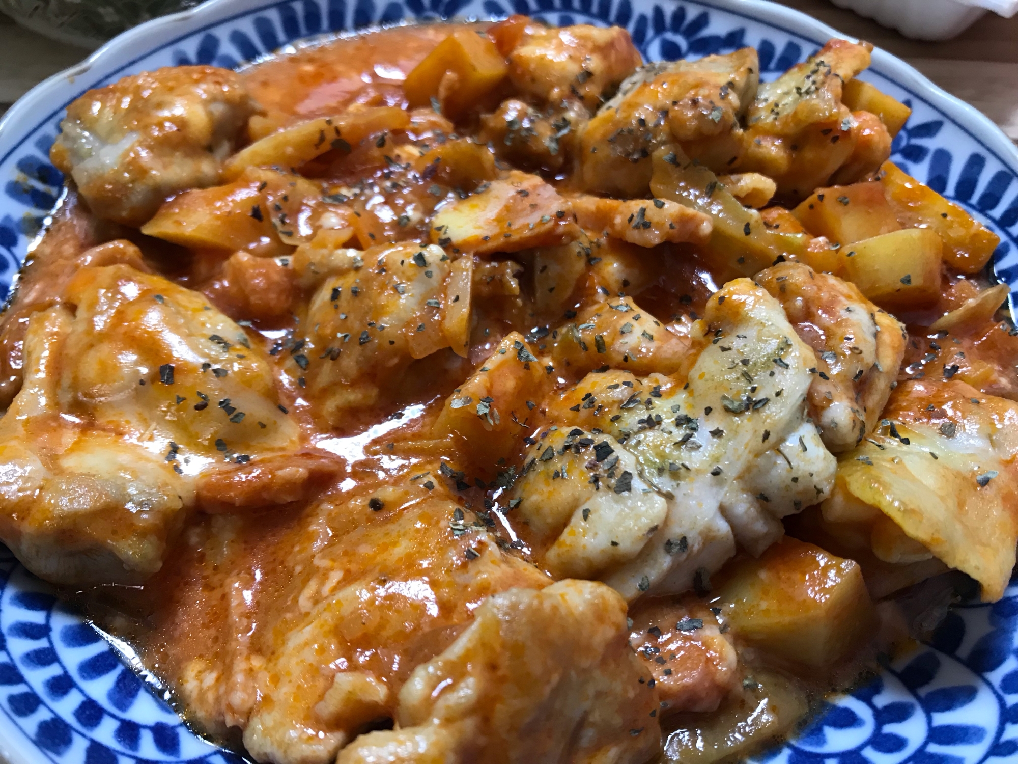 余ったミネストローネで 鶏肉のトマトチーズ煮込み レシピ 作り方 By 怪獣ゴン太 楽天レシピ