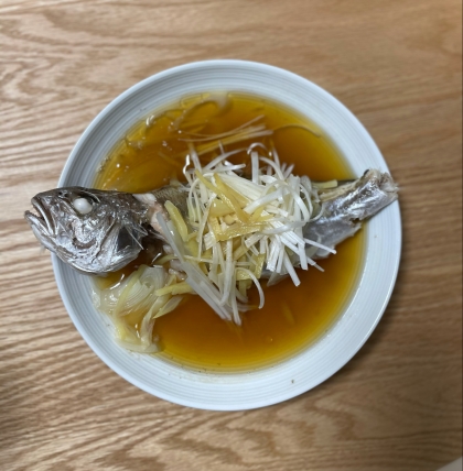 いしもちで清蒸鮮魚（中華風蒸し魚）