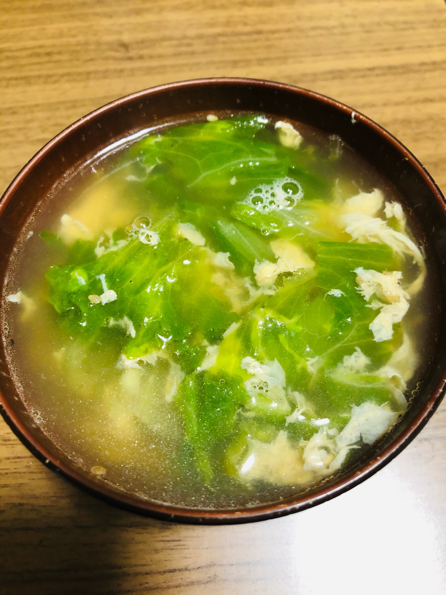 レタスの中華風スープ