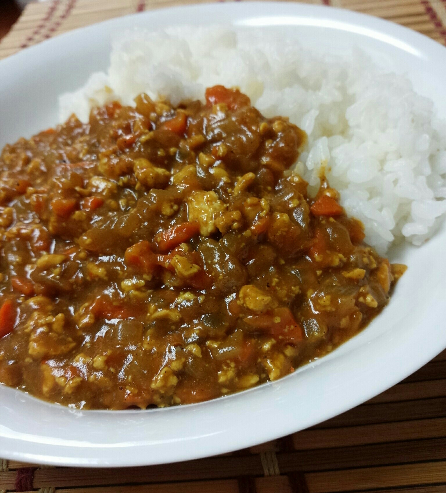 豆腐で簡単ヘルシー！キーマカレー♪